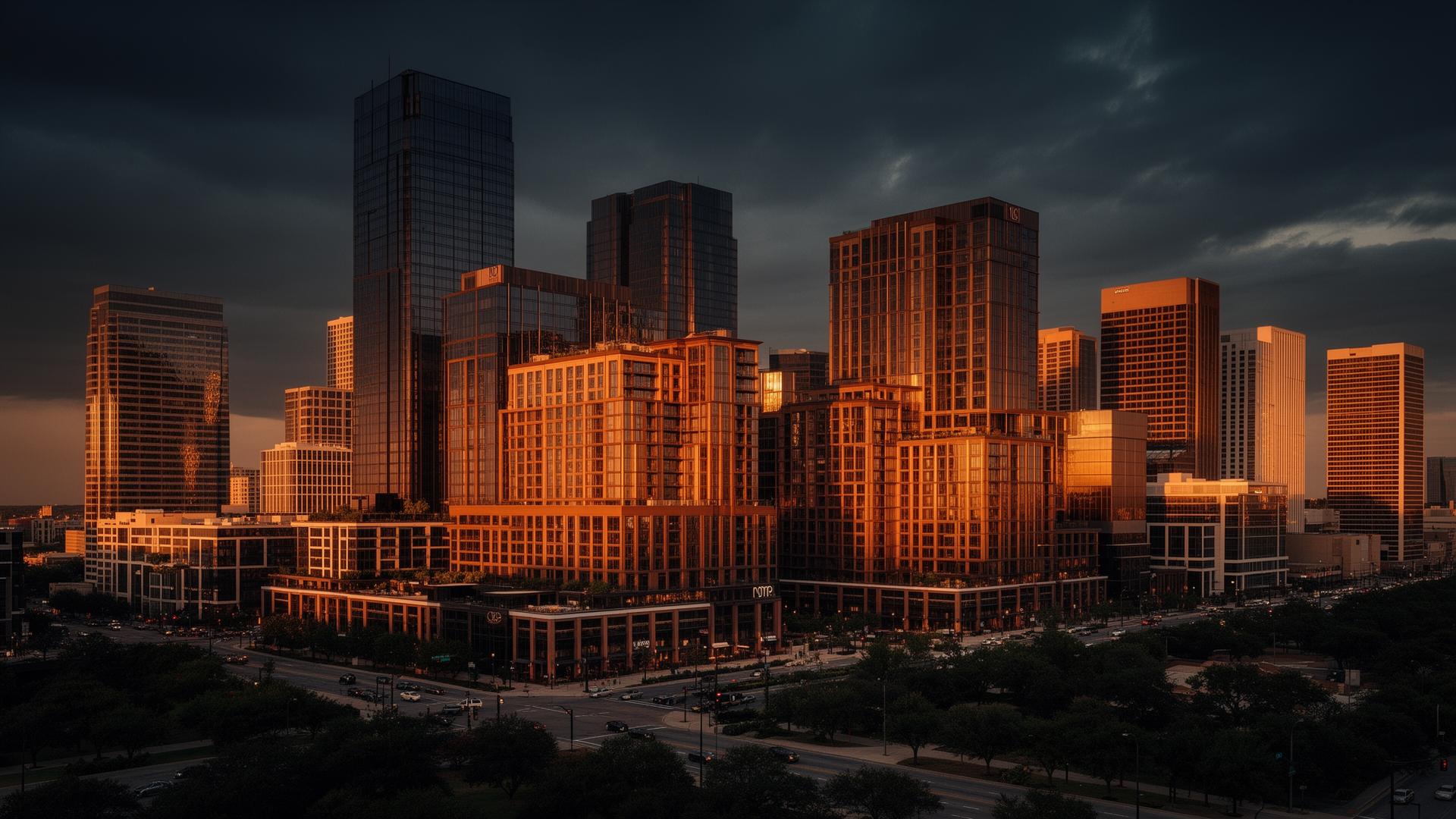 Dallas skyline at dusk